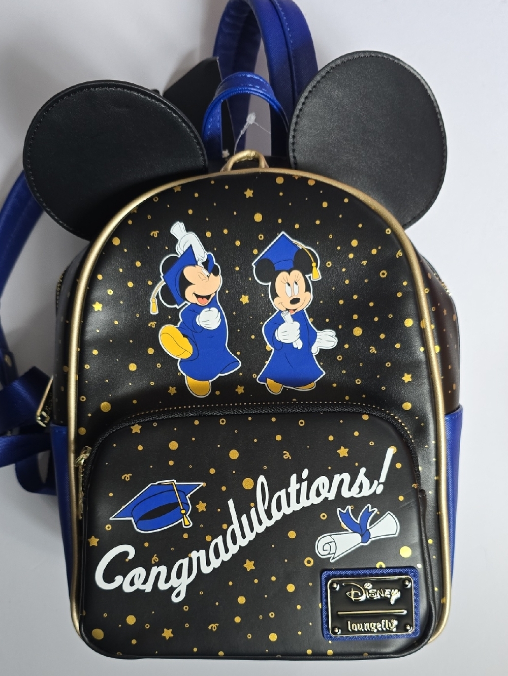 Disney Loungefly Graduation Mickey & Minnie Backpack NWT Diploma Congrats Grad